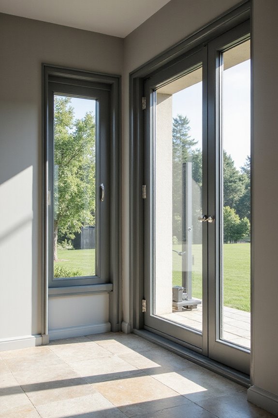 elegant glass bay windows